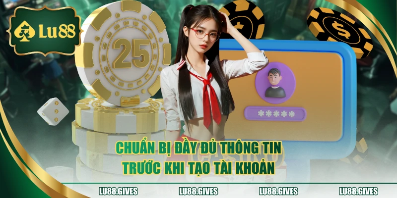 Chuẩn bị đầy đủ thông tin trước khi tạo tài khoản